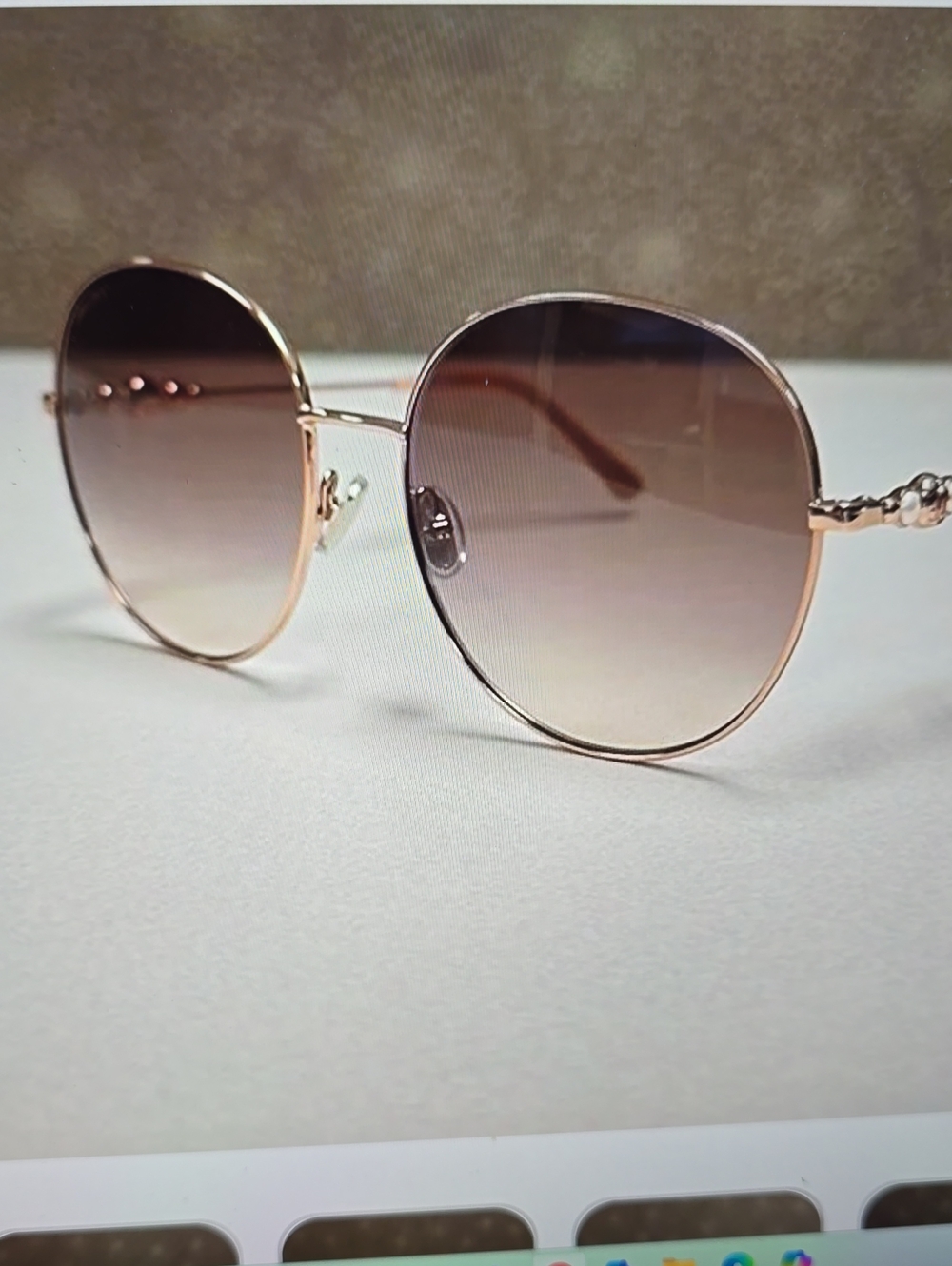 Jimmy Choo Birdies Round Gradient Brown Lens Women's Sunglasses